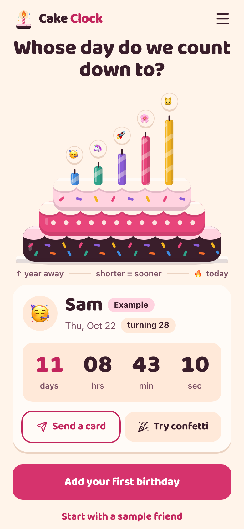 Cake Clock على هاتف