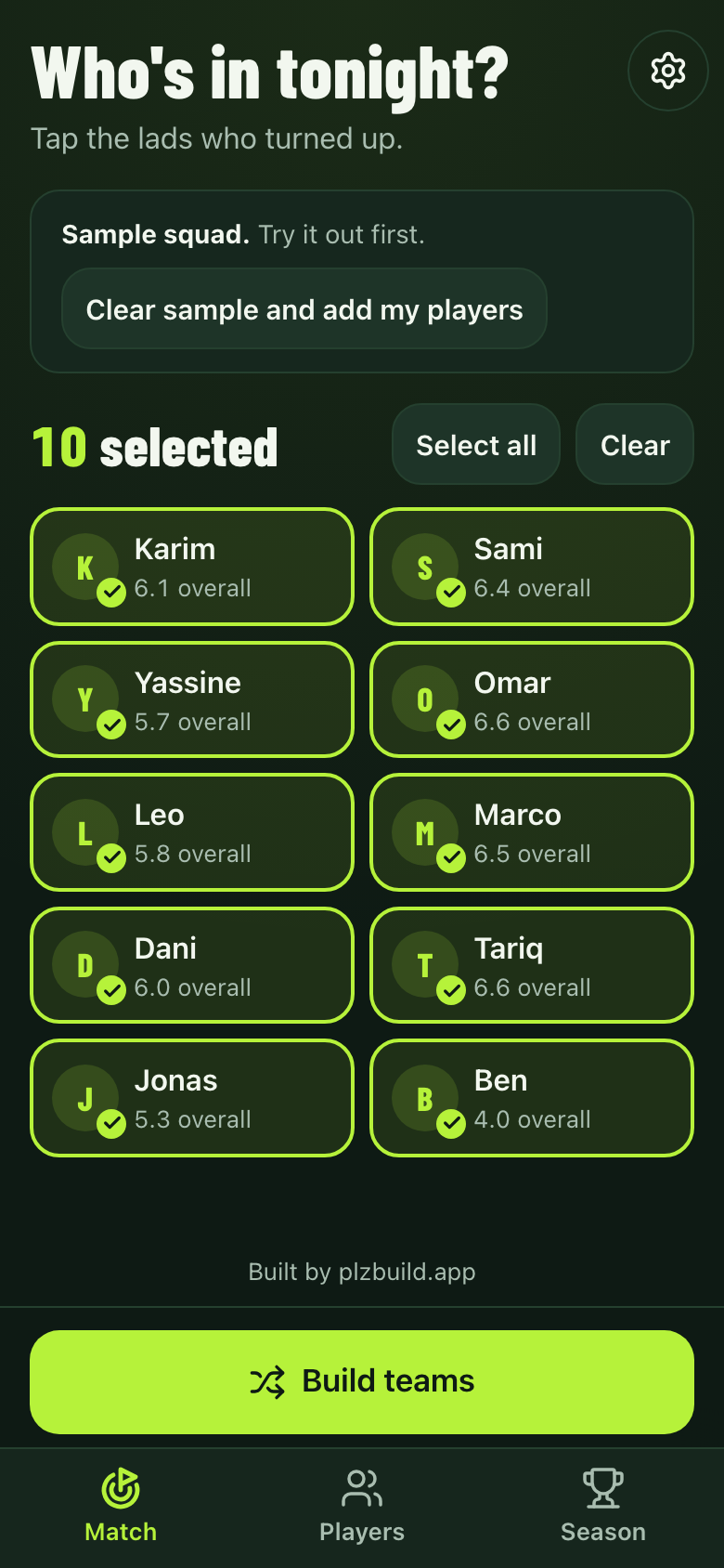 FairSquad sur un téléphone