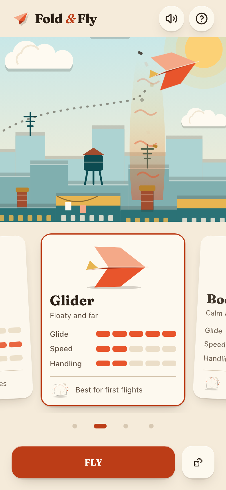 Fold & Fly على هاتف