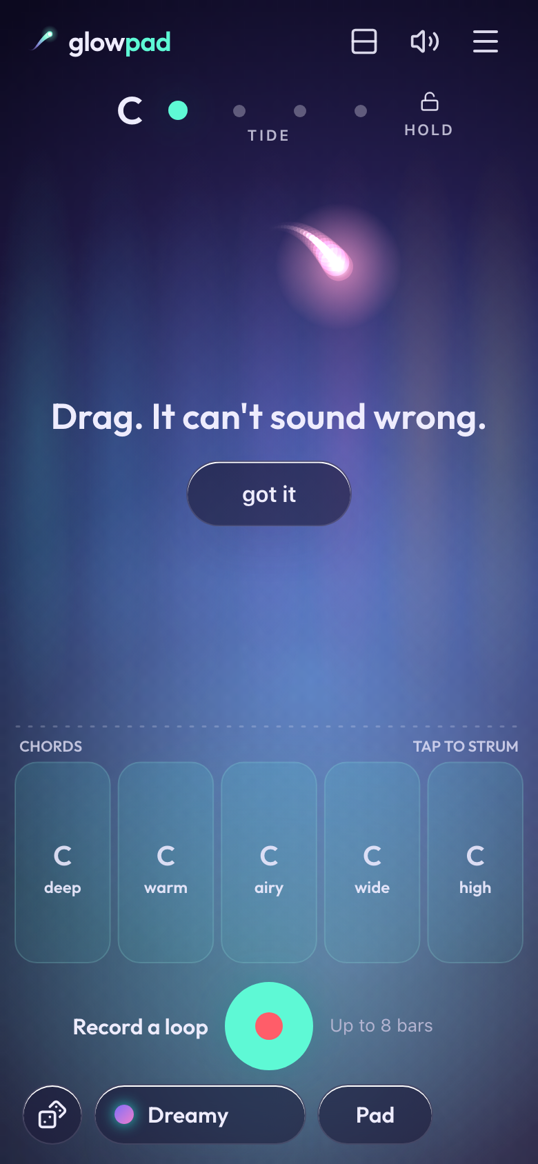 Glowpad على هاتف