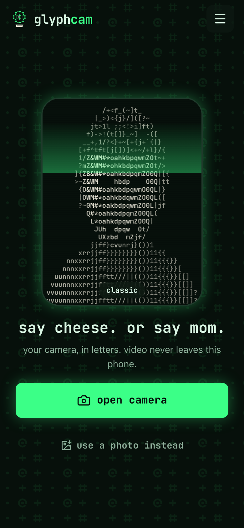 GlyphCam على هاتف
