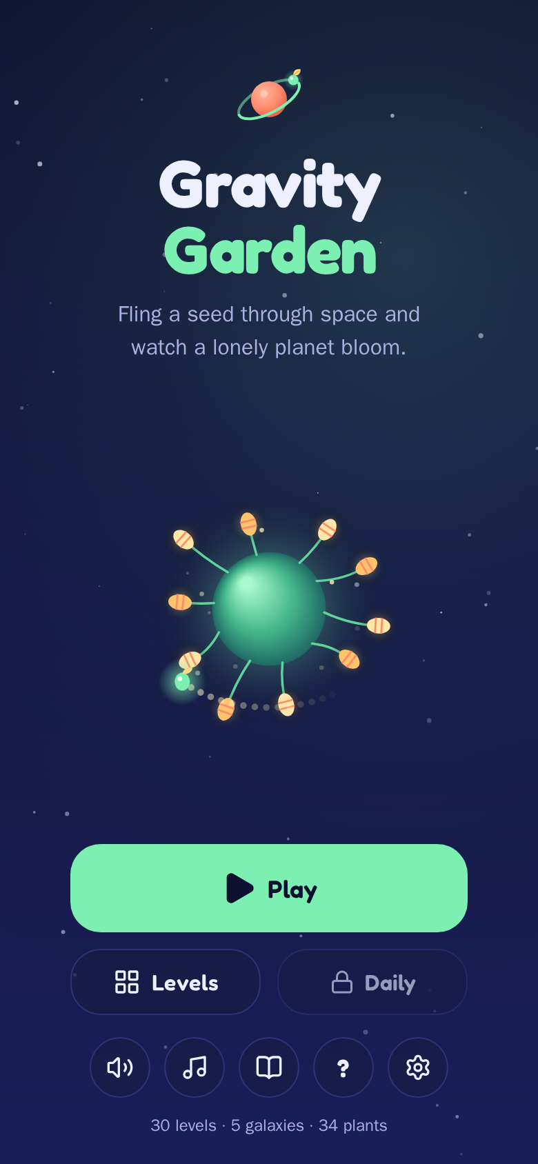Gravity Garden on a phone