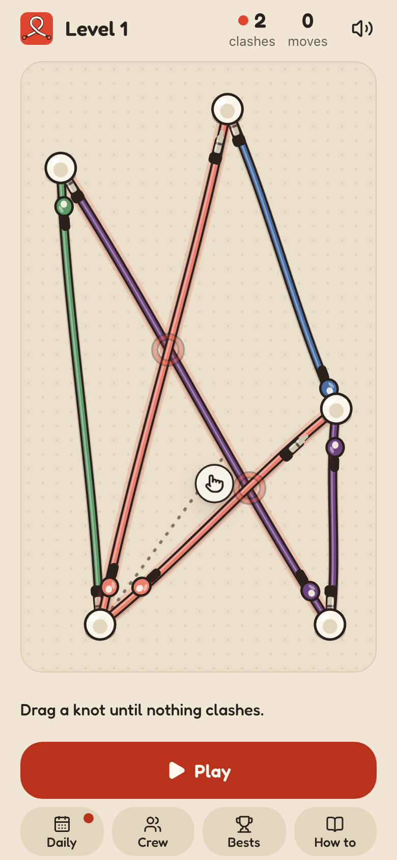 Knots sur un téléphone