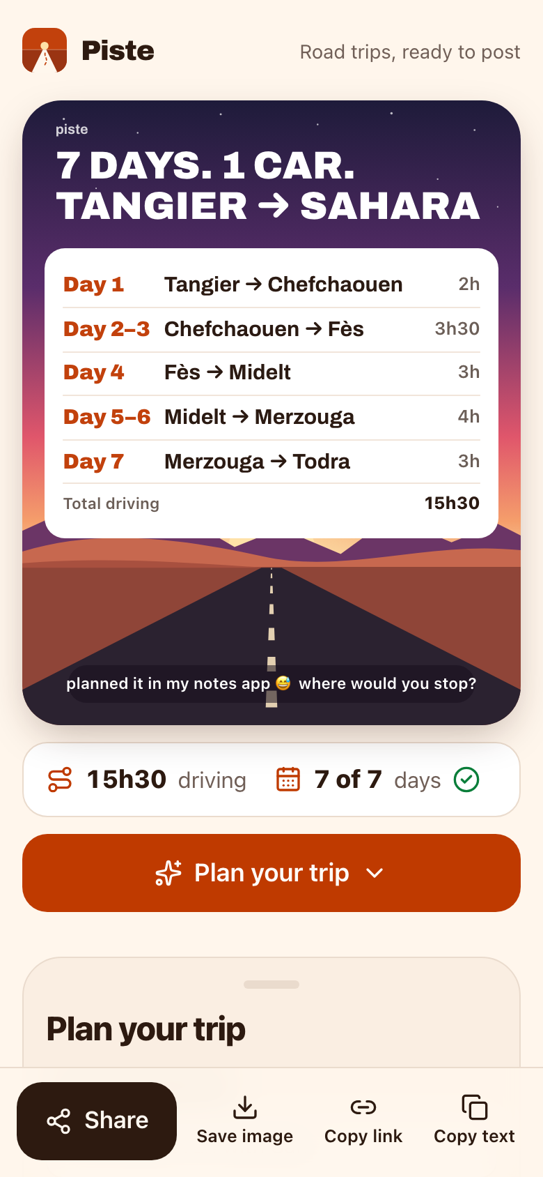 Piste sur un téléphone