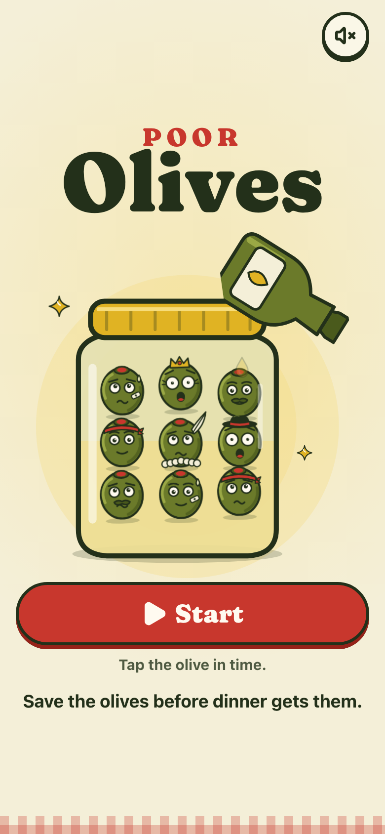 Poor Olives sur un téléphone