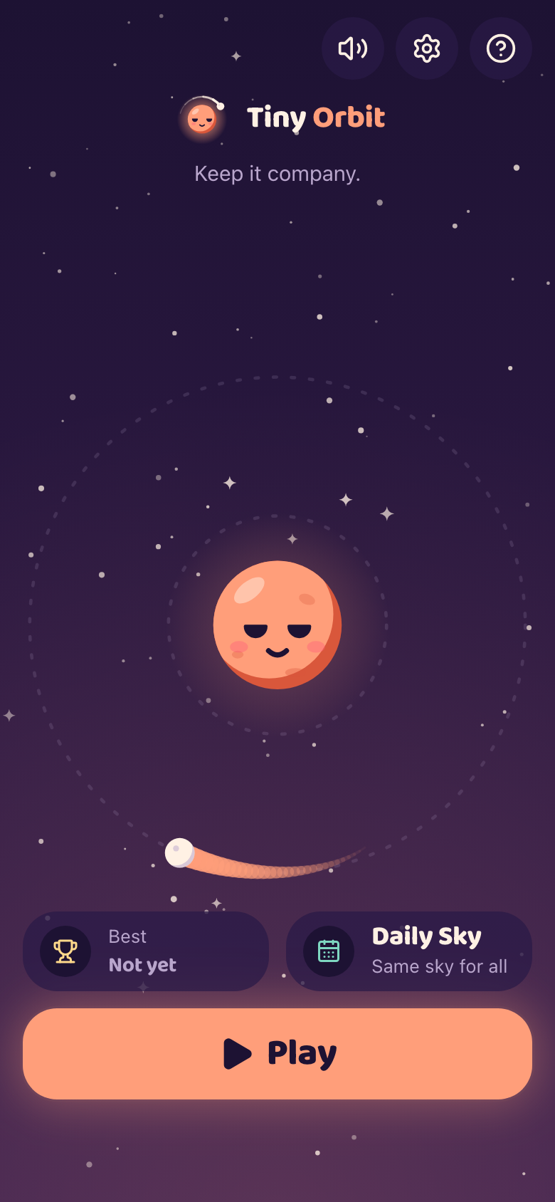 Tiny Orbit sur un téléphone