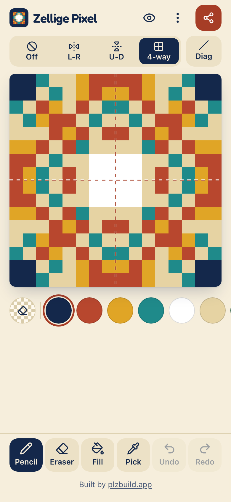 Zellige Pixel sur un téléphone
